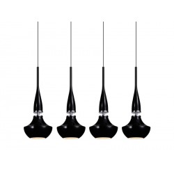 Lampa TASOS 4 pendant MD2095-4BK metal/glass/ chrome/b Azzardo