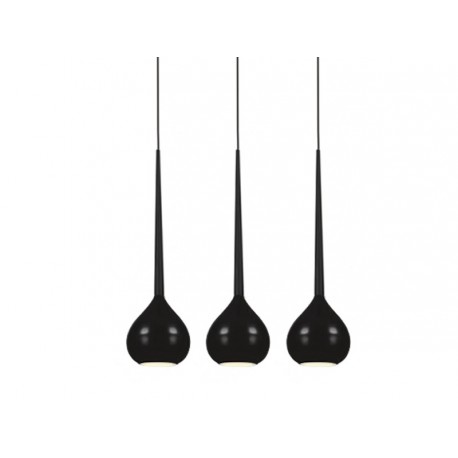 Lampa AGA-3 pendant MD1289-3 black /black metal / gl Azzardo