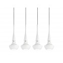 Lampa TASOS 4 pendant MD2095-4W metal/glass chrome/whi Azzardo