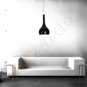 Lampa SOUL 1 pendant LP 5114-1BK black iron/glass Azzardo