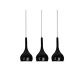 Lampa SOUL 3 pendant LP 5114-3BK black iron/glass Azzardo