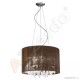 Lampa SIDNEY okrągła pendant 1996B-7P BN brown fabric/chrome/ Azzardo